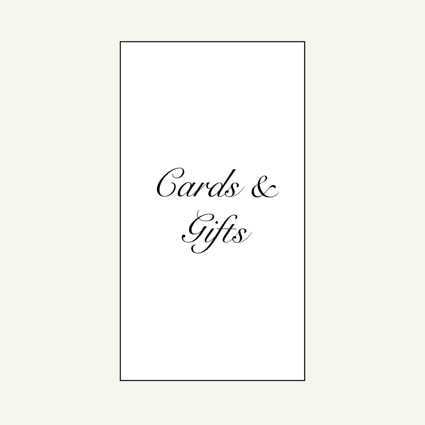 Cards & Gifts Sign - Toscana