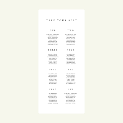 Seating Chart - Sierra