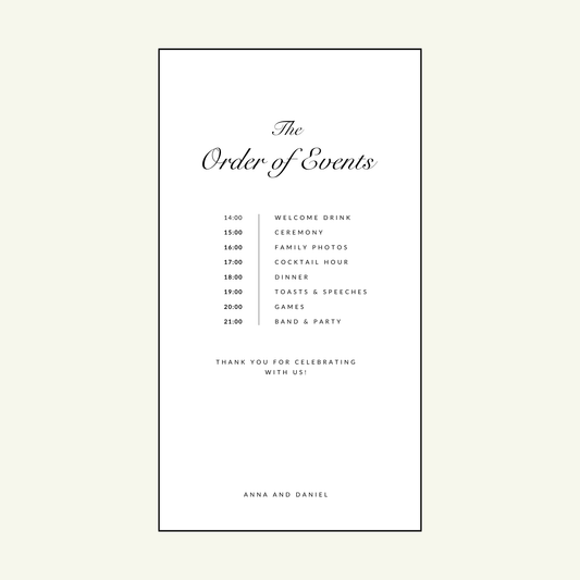 Order of Events - Toscana